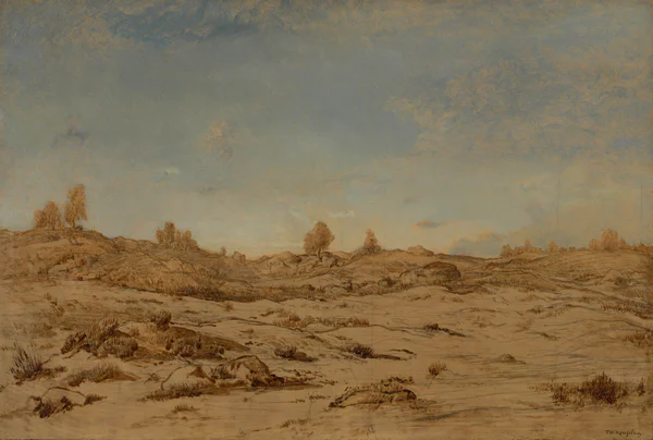 Théodore Rousseau, Het bos van Fontainebleau: Gorges d'Apremont, ca. 1848, Van Gogh Museum Amsterdam