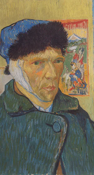 Vincent van Gogh, 'Zelfportret met verbonden oor', 1889. Collectie: The Samuel Courtauld Trust