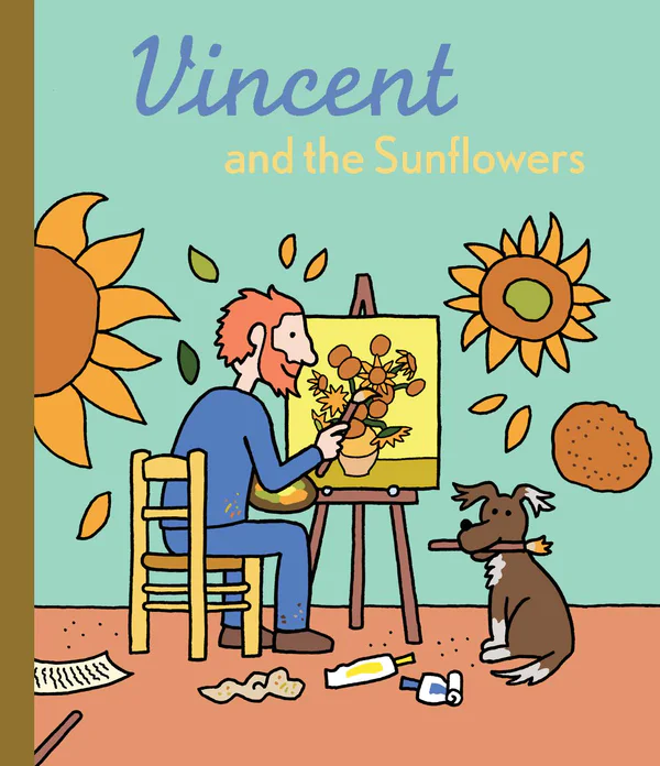 Omslag van het kinderboek 'Vincent and the Sunflowers'. 